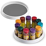 2 Pack Non Skid Lazy Susan Turntable Cabinet Organizer - 360 Degree Rotating Spice Rack - 12 Inch Spinning Pantry, Kitchen, C