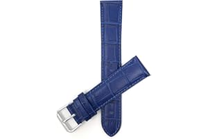 Bandini Womens Leather Watch Band Strap - Alligator Pattern - 8 Colors - 12mm, 14mm, 16mm, 18mm, 20mm