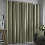 Fusion Sage Green Thermal Eyelet Curtains 2 Panels W66 x L90 Strata view 2