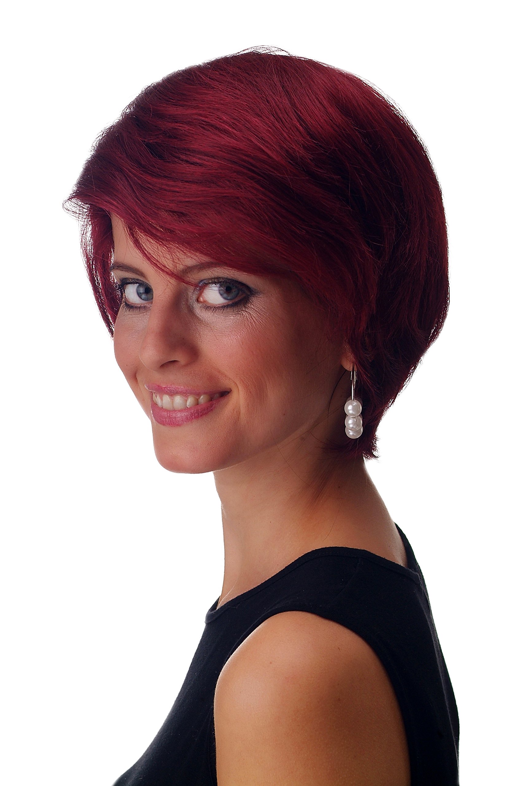 WIG ME UP - F2743-118 Lady Quality Wig Bob short voluminous straight parting burgundy red