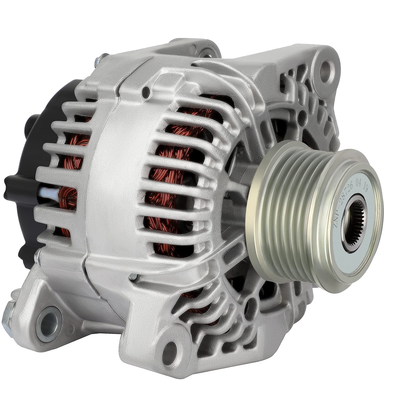 Photo 1 of SCITOO Alternator 37300-2G150 Fit for Hyundai Sonata 2010-2013 for Kia Optima 2011-2013 12V 110Amp CW 6-Groove Pulley 11491 37300-2G150 TG11C087 208-940 11066 213-8539 15598 90-22-5641 11491A 849101
