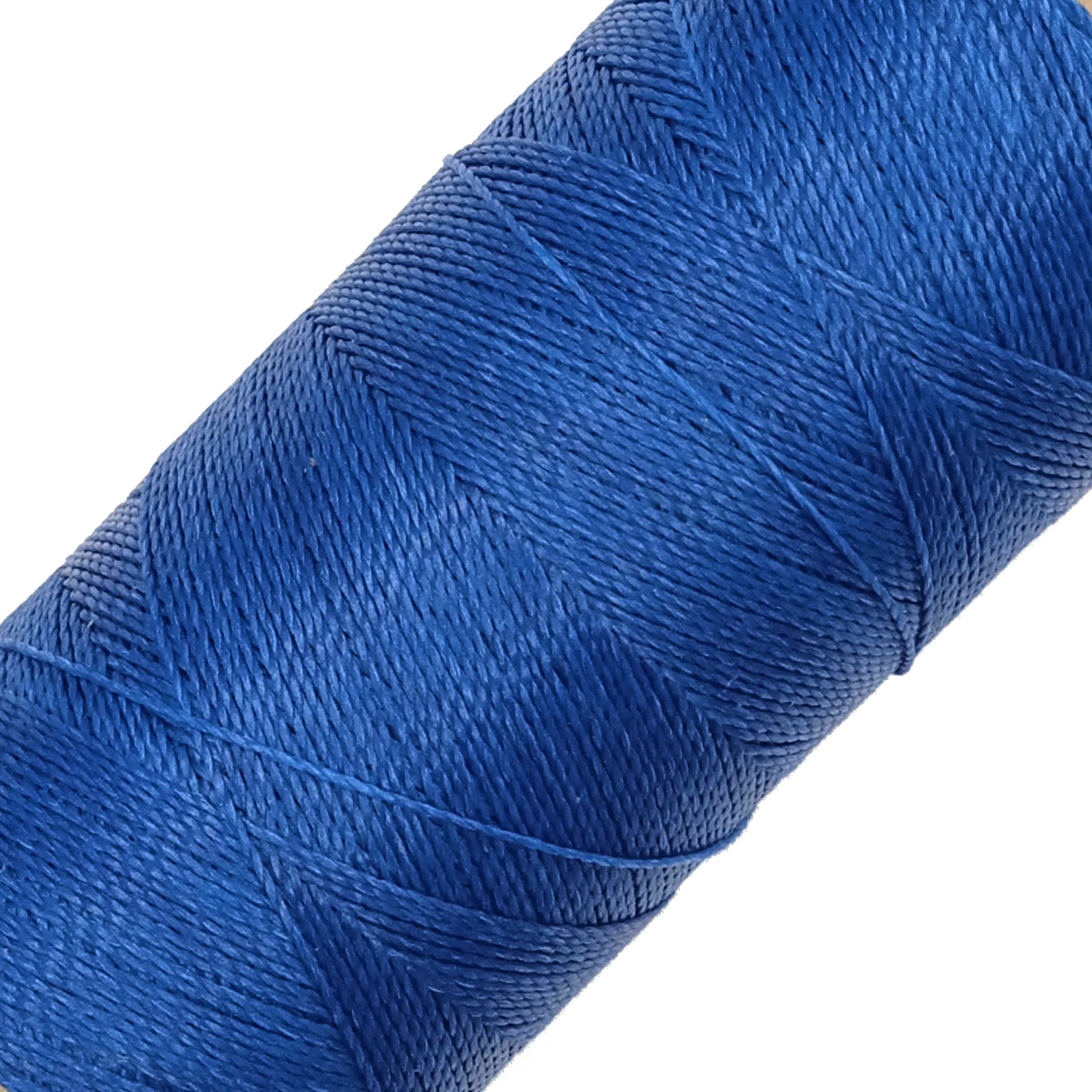 LINHASITA Waxed Thread 100gr / 360 Metres 0.5 mm Thick Polyester Macrame 30 Colours - blue