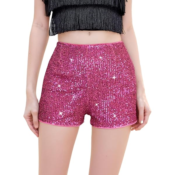 Pantalon Corto Lentejuelas Mujer Pantalones Cortos De Verano Con