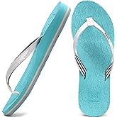 KuaiLu Womens Fashion Flip Flops Ladies Lightweight Summer Beach Yoga Mat Thong Sandals with Comfortable Arch Support