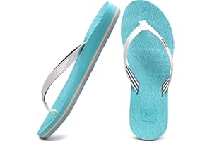KuaiLu Womens Fashion Flip Flops Ladies Lightweight Summer Beach Yoga Mat Thong Sandals with Comfortable Arch Support