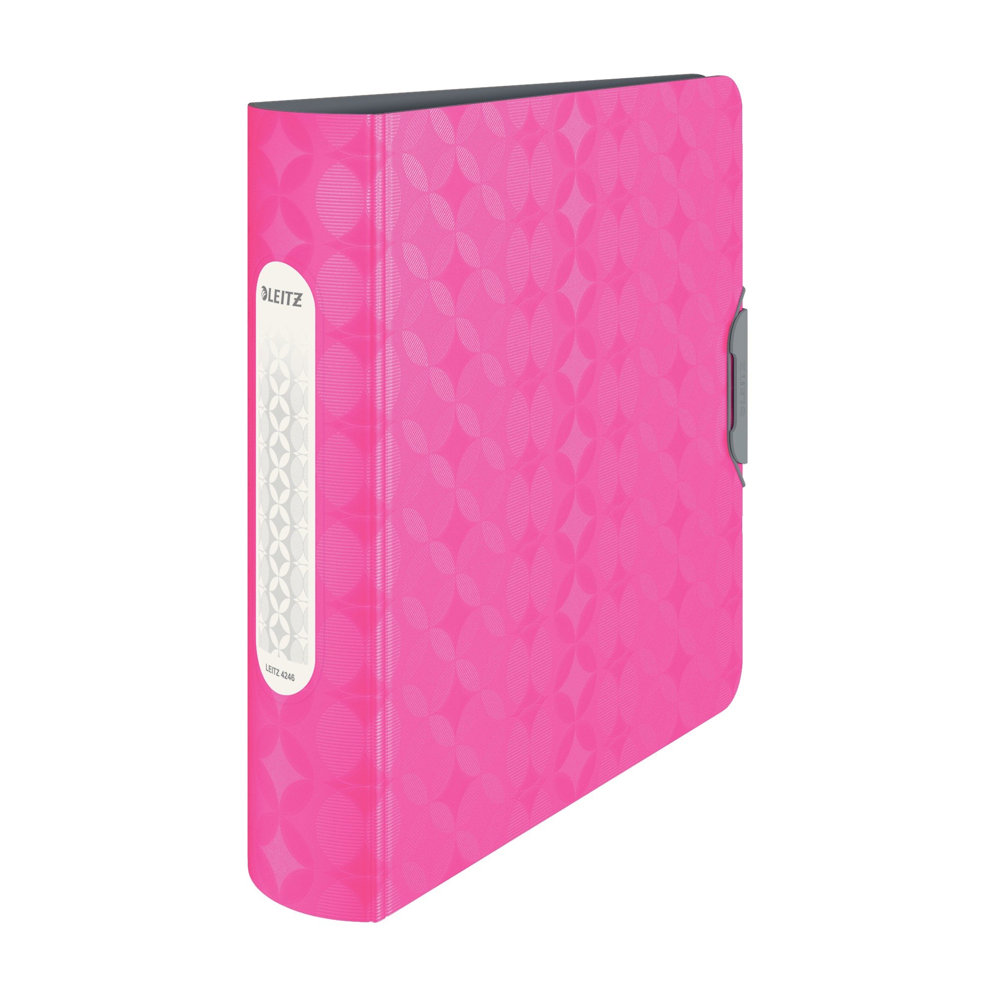 Leitz 4 Ring Binder, Holds up to 280 Sheets, Retro Chic Range, 52 mm Spine, 42560063 - A4, Fuchsia