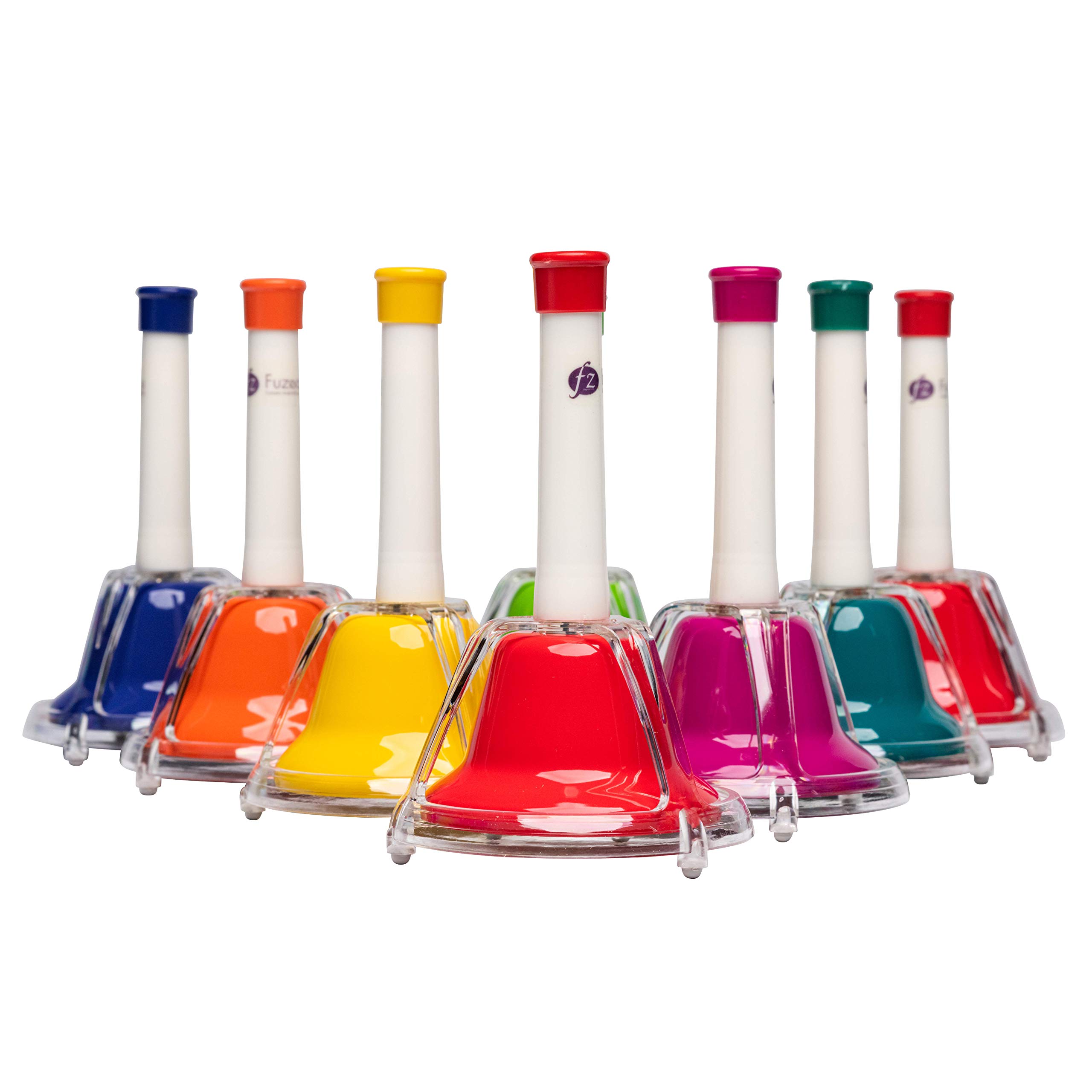 FUZEAU - 70608 - Set of 8 tuned bells - 2 in 1 - Shake to strike - 1 colour = 1 note - Original - Colourful - Suitable for ages 3 years and above