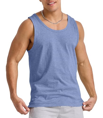 Joe's USA Pigment-Dyed Tank Tops-Amethyst-S at Amazon Men's