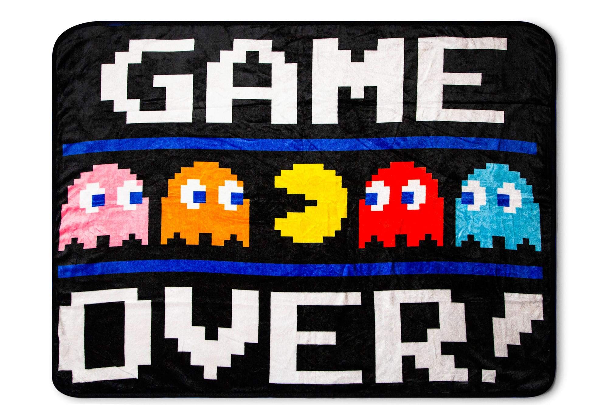 Pac Man "Game Over Fleece Throw Blanket | 45 x 60 Inch Cozy Blanket