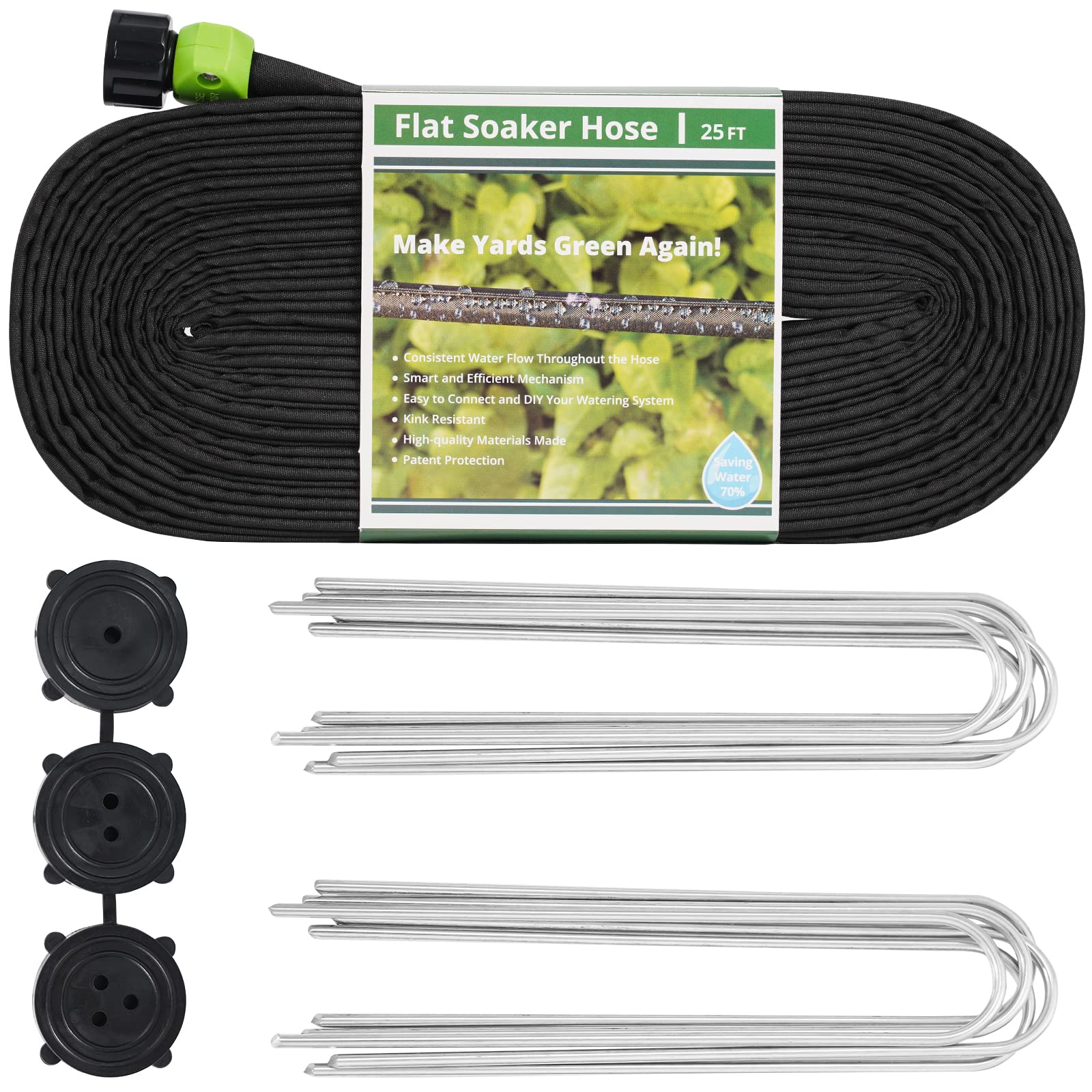 Photo 1 of KOBAZ Garden Soaker Hose 25ft Save 70% Water, Leakproof Design Double Layer Drip Sprinkler Hose for Garden Bed