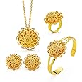 Ethlyn New Ethiopian Eritrean Gold Plated Women Jewelry Sets for wedding Party Use