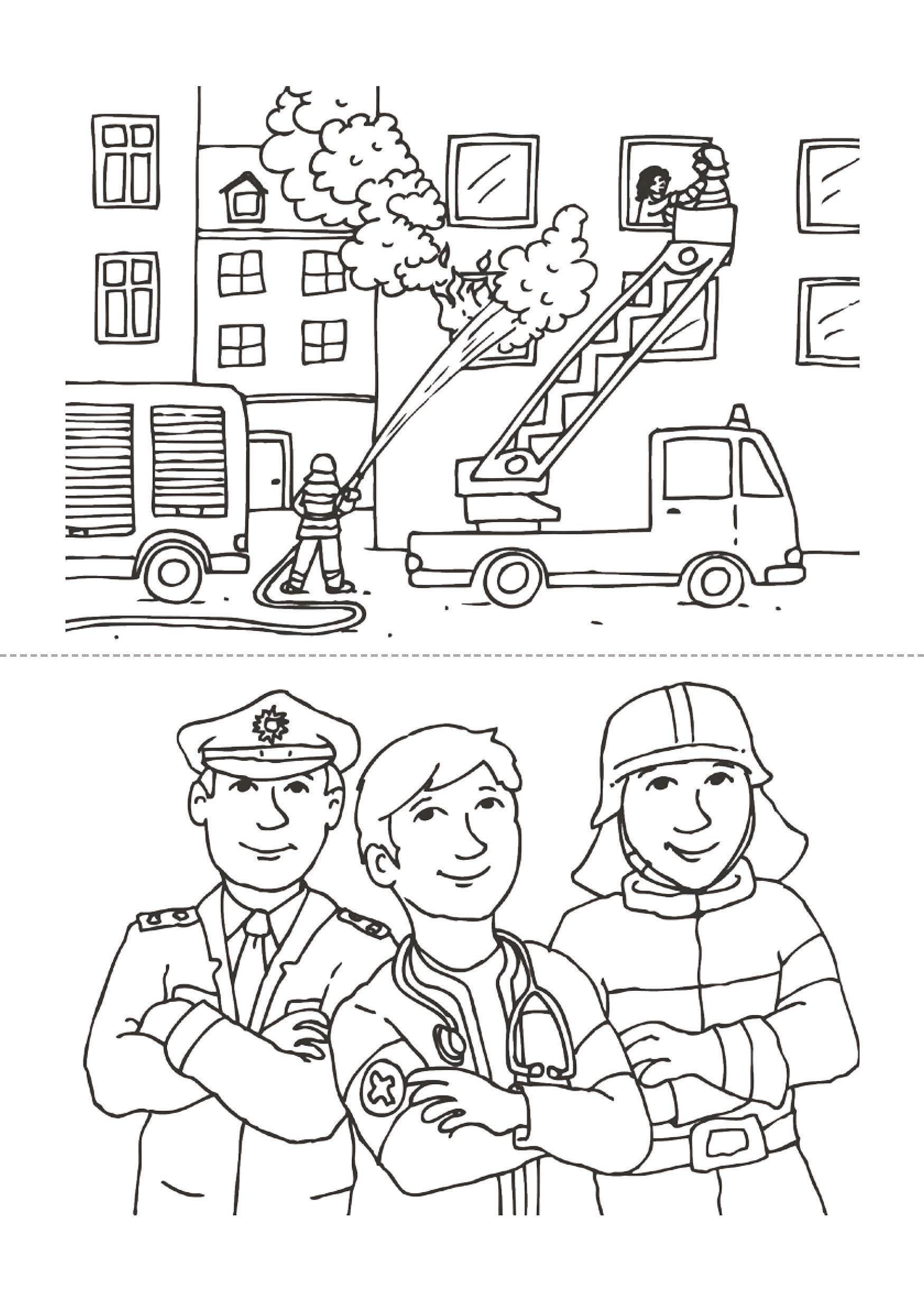  100+ Ausmalbilder Feuerwehr Und Polizei 