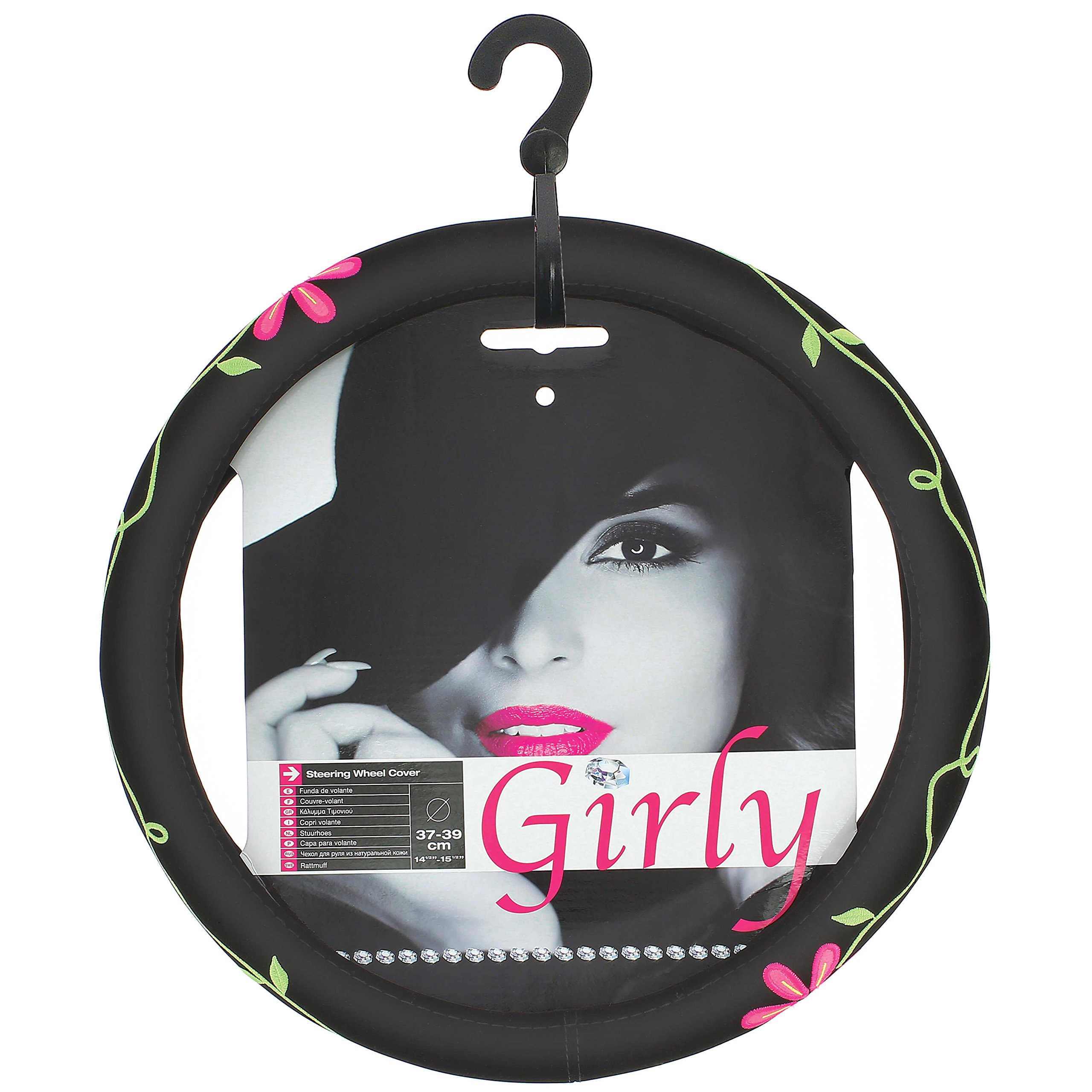 SUMEX 2505090 Steering Wheel Cover Velvet Flower Power