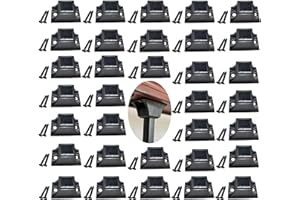 Langdoly 1/2" Iron Baluster Level Shoes for Indoor Stairs Satin Black (Pack of 30pcs)