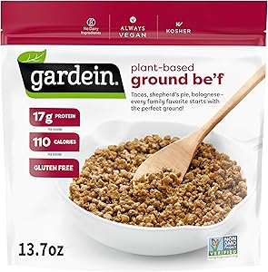 Gardein Plant-Based Ground Be'f, Vegan, Frozen Meat Alternative, 13.7 oz.