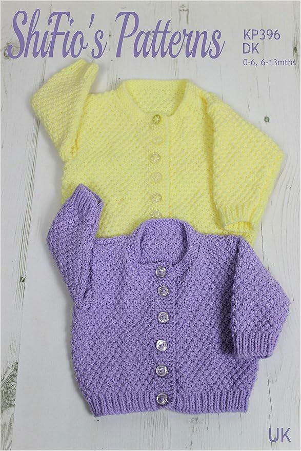 Knitting Pattern for Babies Cardigan 0 to 6 Months and 6 to 12 Months
