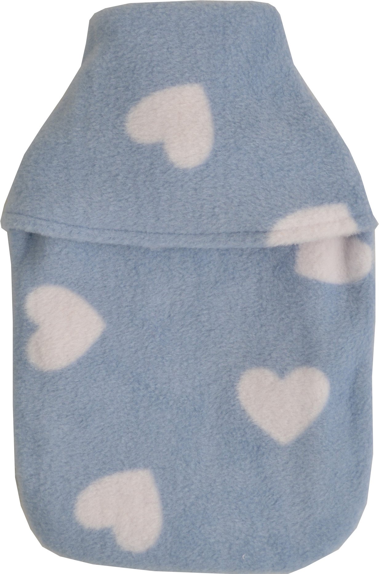 Vagabond Fleece Blue Hearts Cover and 1 Litre Hot Water Bottle Cover