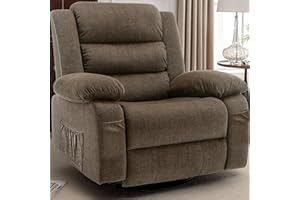 Korser Recliner Chair, Wide Rocker Chair, Rocking Chair with Massage and Heat,360°Swivel Nursery Rocking Chairs, Oversized Re