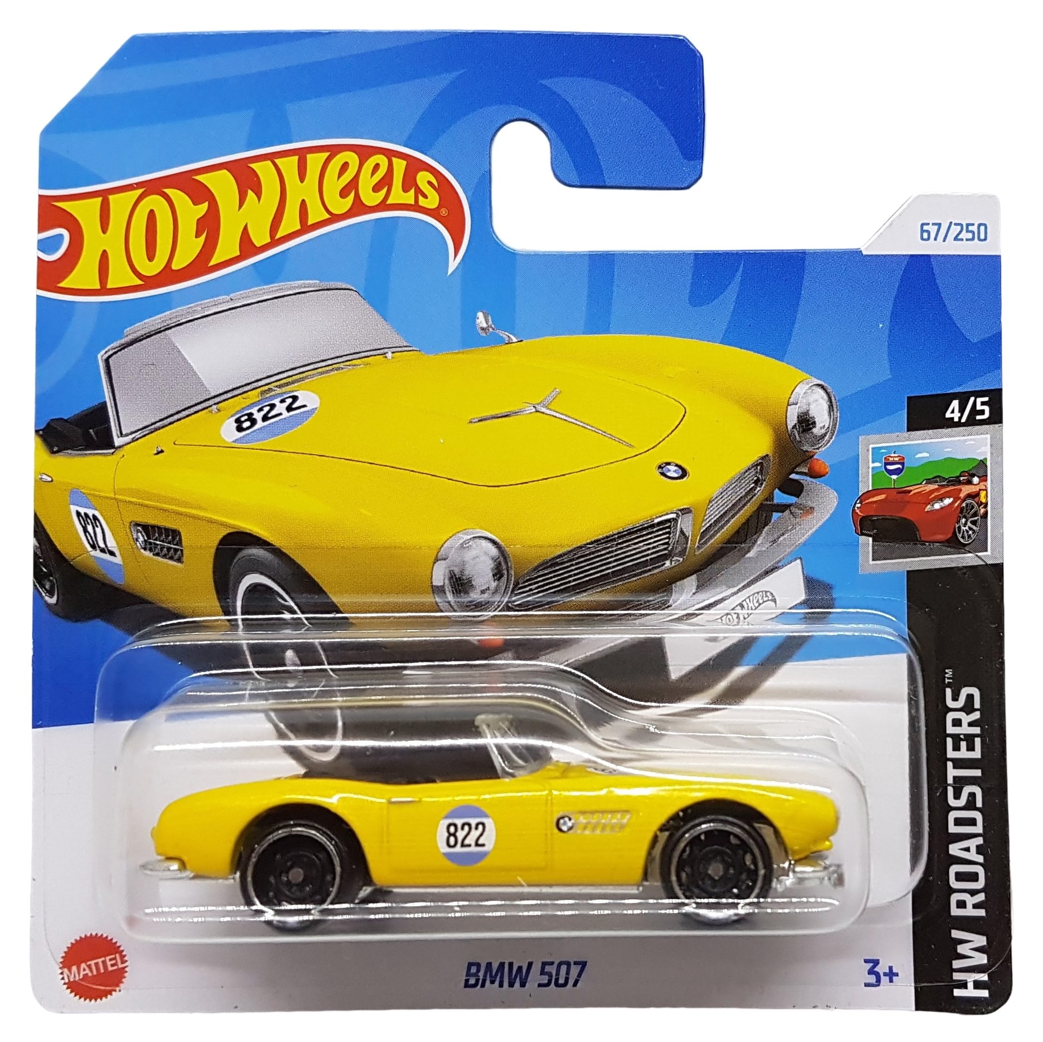 Hot Wheels - BMW 507 - HW Roadsters 4/5 - HTC15 - Short Card - Cabriolet - Yellow - Mattel 2024