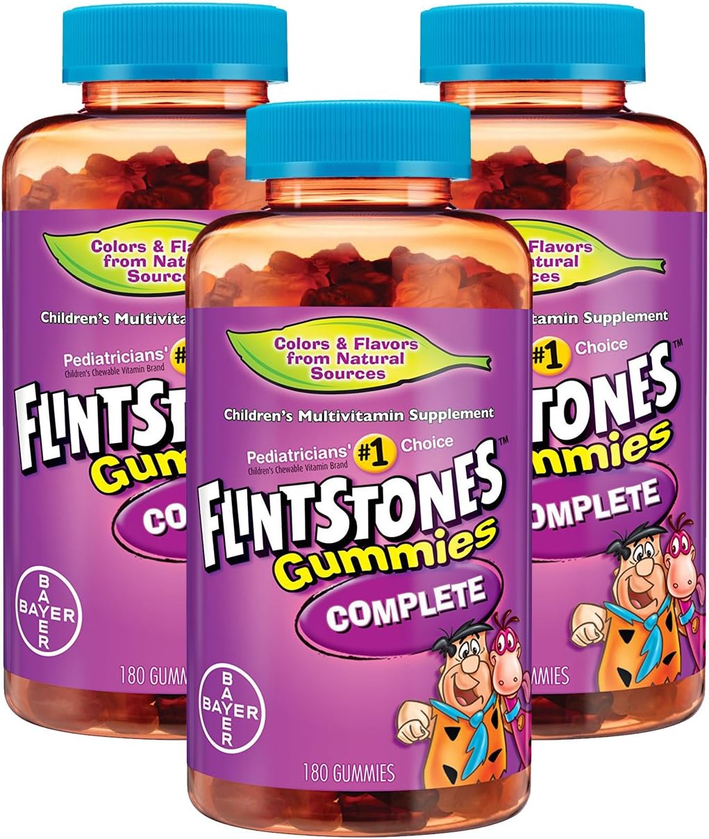 Flintstones Children's Complete Multivitamin Gummies, 3Pack (180 Count)
