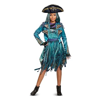 Disguise Uma Deluxe Descendants 2 Costume, Teal, Large (10-12)