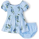 The Children's Place Baby-Girls and Newborn Casual Short Sleeve Dress with Diaper Cover