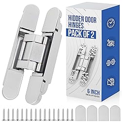 Hawaminent Upgraded Invisible Door Hinges 2 Silver