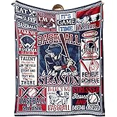 VHIKMLY Baseball Gifts for Boys, Baseball Blankets for Boys, Baseball Team Player Gifts, Sports Stuff for Men Coach Birthday Christmas 60"x50"