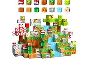 LOOGUAGUN 80PCS Magnetic Blocks for Kids Ages 4-8, Build Mine Magnet World Building Blocks, STEM Sensory Building Toys for Toddlers Aged 3-12 Boys & Girls, Magnet Blocks Construction Toys Learning Resources