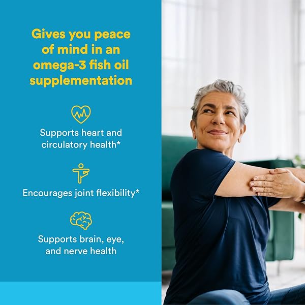 NATURAL FACTORS RXOMEGA-3 ULTRA STRENGTH – BRAIN & HEART HEALTH SUPPORT – EYE HEALTH SUPPLEMENT WITH EPA & DHA – SUPPLEMENT WITH OMEGA-3 FATTY ACIDS & VITAMIN D3-150 SOFTGELS (75 SERVINGS)