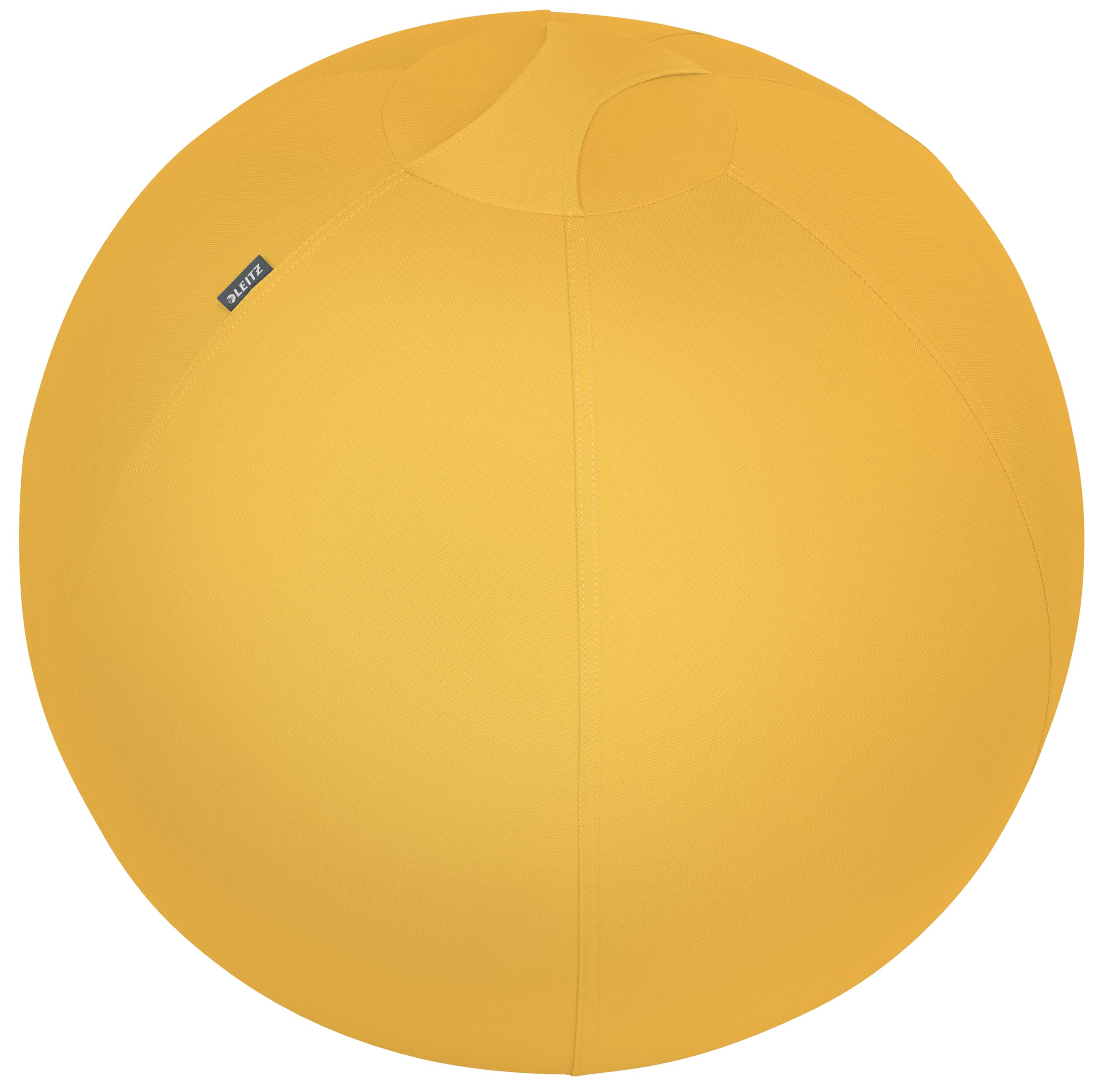 Leitz Active Sitting Ball, Ergonomically Designed Desk Chair Alternative, 65cm Diameter, Includes 100% Fabric Ball Cover, Inner Ball, Hand Air Pump & 2 x Plugs, Ergo Cosy Range, Warm Yellow, 52790019