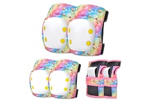 NIKISHAP Knee Pads for Kids 5-8/6-9/8-12,Kids Knee Pads and Elbow Pads Set,Toddler Knee Pads and Elbowv Pads Set, Knee Pads for Girls Boys with Wrist Guards 3 in 1 for Skating Cycling Roller Skates