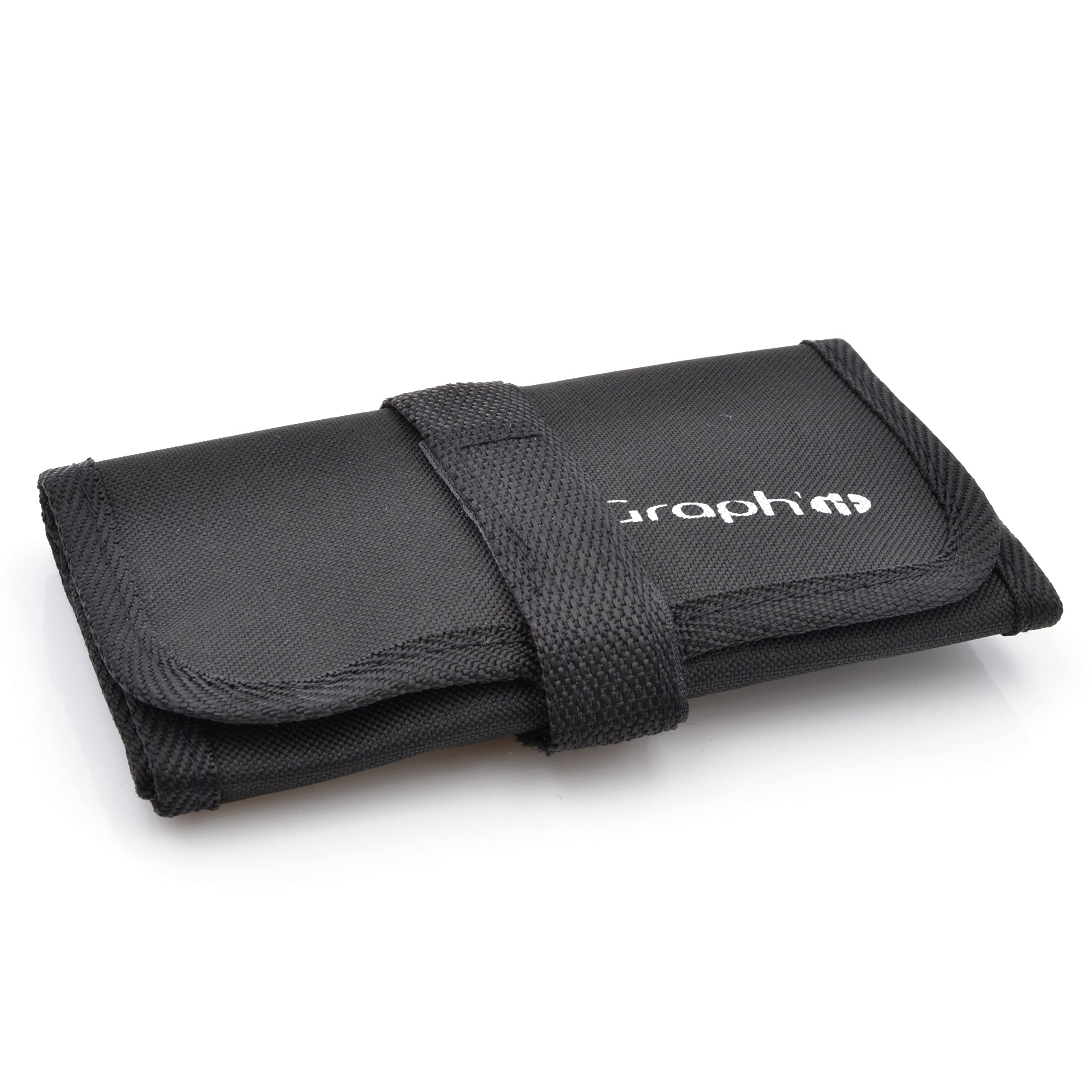 GRAPH'IT - Empty Roll & Go Pencil Case - Roll-up Storage Pouch for 12 Alcohol Markers - Length: 40 cm - Colour: Black - Ideal for Nomadic Stylist, Illustrator and Draftsman