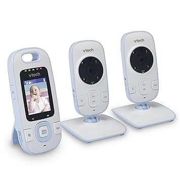 Amazon Com Vtech Bvbl Digital Video Baby Monitor With 2 Cameras And Automatic Night Vision Blue Baby
