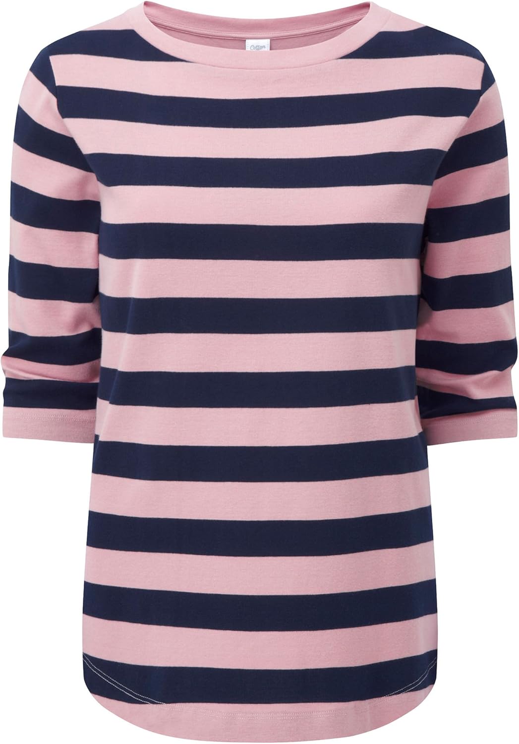 Cotton Traders Womens Ladies Three Quarter Sleeve Wrinkle Free Wide