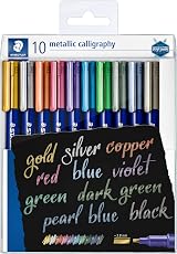 STAEDTLER 8325 TB10 Design Journey Metallic Calligraphy Pens Pack of 10