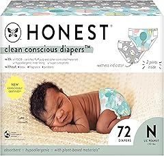 The Honest Company Clean Conscious Diapers for Sensitive Skin | Hypoallergenic, Fragrance Free | Gender Neutral Prints | Club
