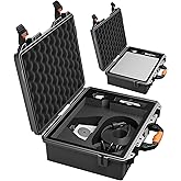 EAZUSE Starlink Mini Case, Starlink Mini Hard Waterproof Travel Case for With Molded Foam for Accessories, Lockable Storage Bag Grey