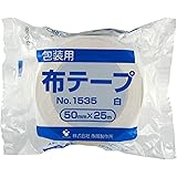 寺岡 包装用布テープ 白 50ミリ&times;25m 1535