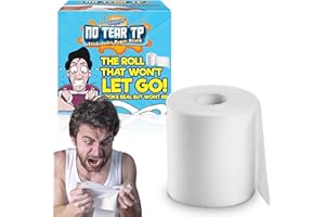 Gagster No Tear Toilet Paper – Practical Joke Trick – Fake Unrippable TP Rolls, Looks Like Real Toilet Paper But Won’t Tear – Funny Gift for Adults & Kids