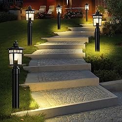 APOTO Dusk to Dawn Outdoor Post Lights, Waterproof