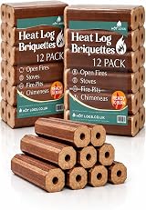GardenCo Pini Kay Briquettes 24 Logs 2x10kg High Energy Hot Firewood view 1