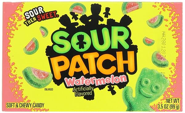 SOUR PATCH KIDS CANDY WATERMELON, 3.5-OUNCE BOX