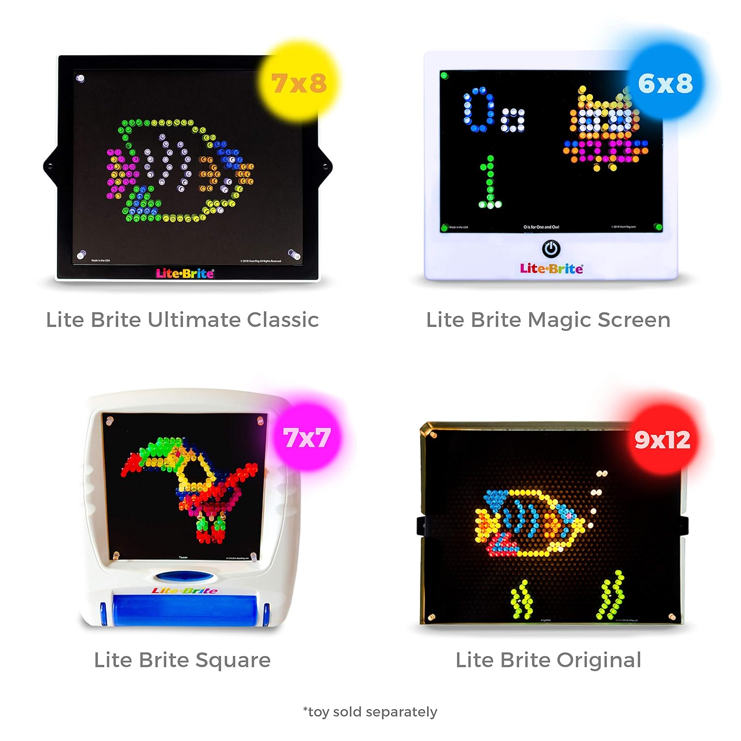 lite brite dinosaur