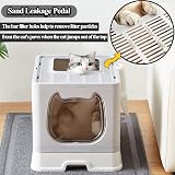 Vealind Covered Cat Litter Tray with Lid Drawer Front Door Scoop view 3
