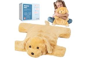 OUTREE Weighted Lap Pad for Kids 22.83 * 19.69 in,Weighted Stuffed Animals for Sensory Needs,4.5LBS Puppy-Shaped Weighted Lap Blanket,Sensory Toys for Kids with Autism