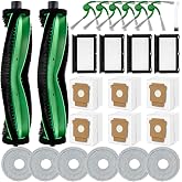 25 Pcs Replacement Parts for iRobot Roomba 415X, Plus 415/515/575 Combo | Accessories Kit for Plus 515X/575X/516/576 Combo Robot,2 Main Brush,6 Mop Pad,4 Filter,6 Dust Bag,6 Side Brush,1Cleaning Tool