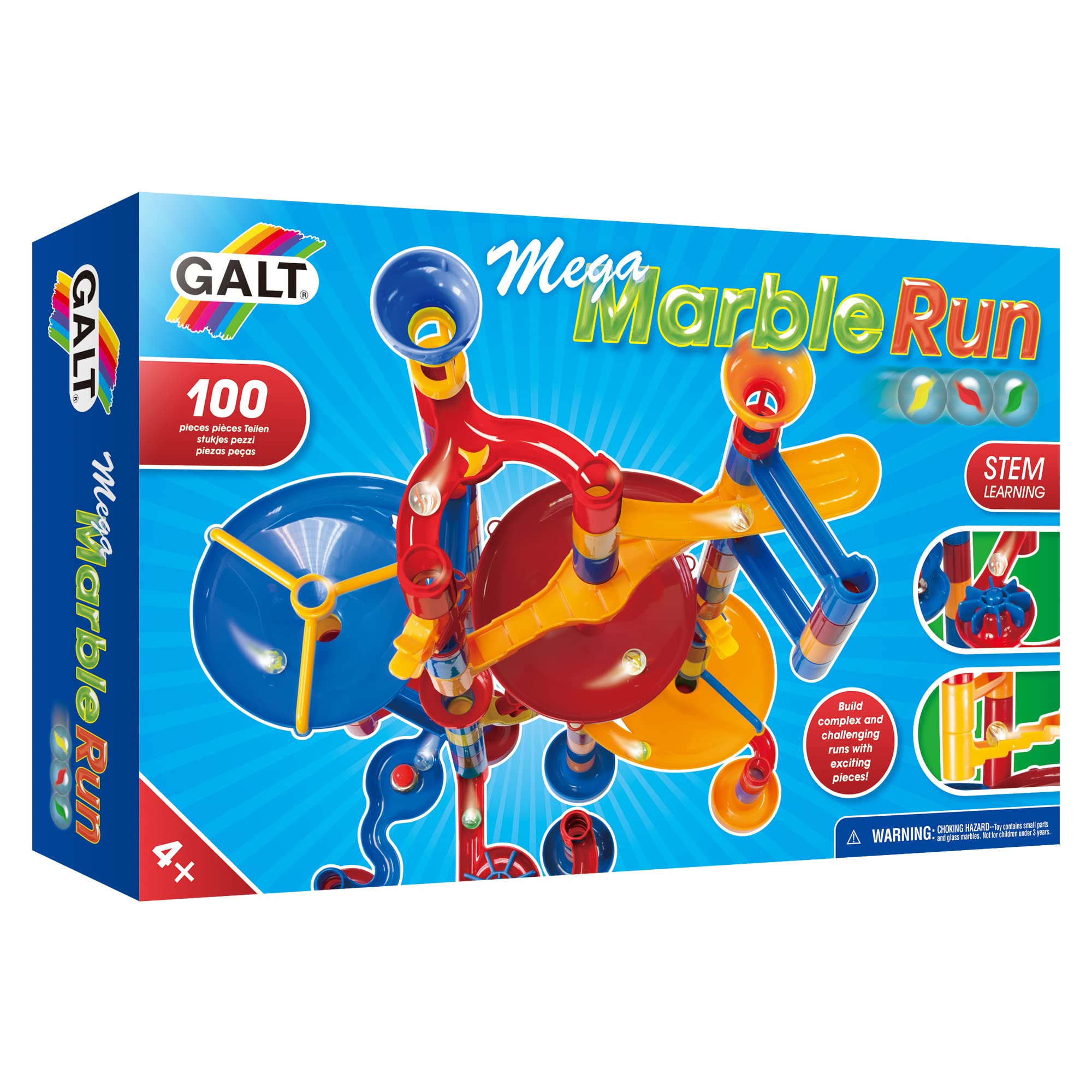 Galt Toys, Mega Marble Run, Construction Toy, Ages 4 Years Plus