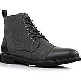 Polar Fox Men's Ankle Dress Boots | Lace-up Casual Fashion Boot Collection | Cap Toe & Plain Toe Styles