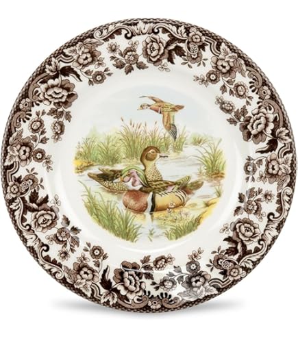 Amazon.com | Spode Woodland Salad Plate, Mallard, 8” | Perfect for